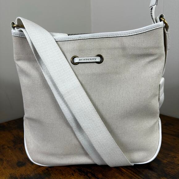 Burberry Vintage Canvas Leather Crossbody Bag - Picture 1 of 16
